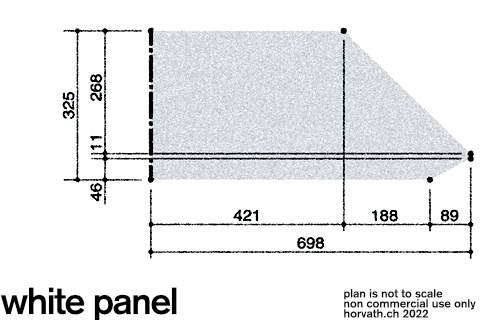 Plan of the center white panel of the kite
